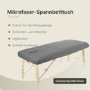 Mikrofaser-Spannbettlaken mit Aussparung Grau 80cm