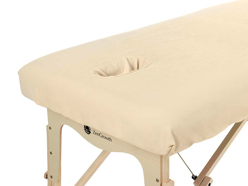 Mikrofaser Spannbettlaken mit Aussparung Beige 80cm