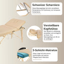 ZENGROWTH Klappbarer Massagetisch Nimman Beige 71cm