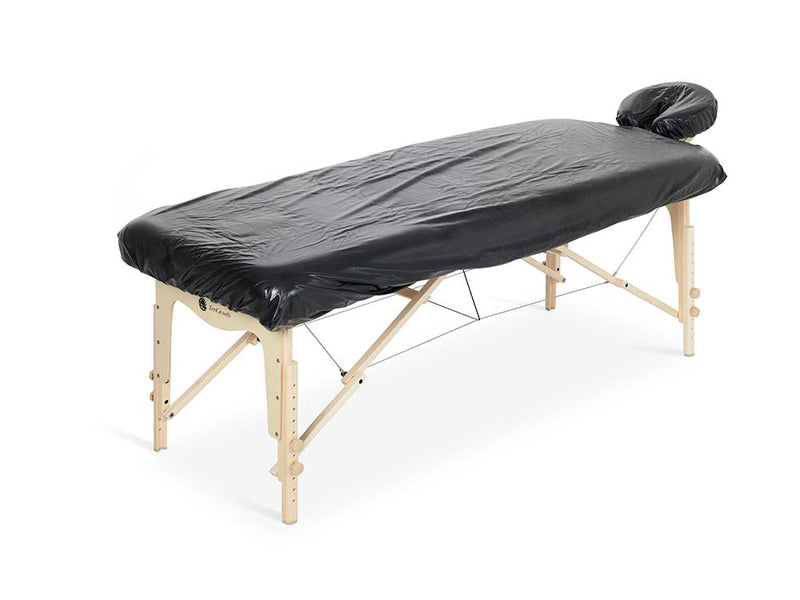 Ölbeständiges Spannbettlaken - Set Massageliege Schwarz