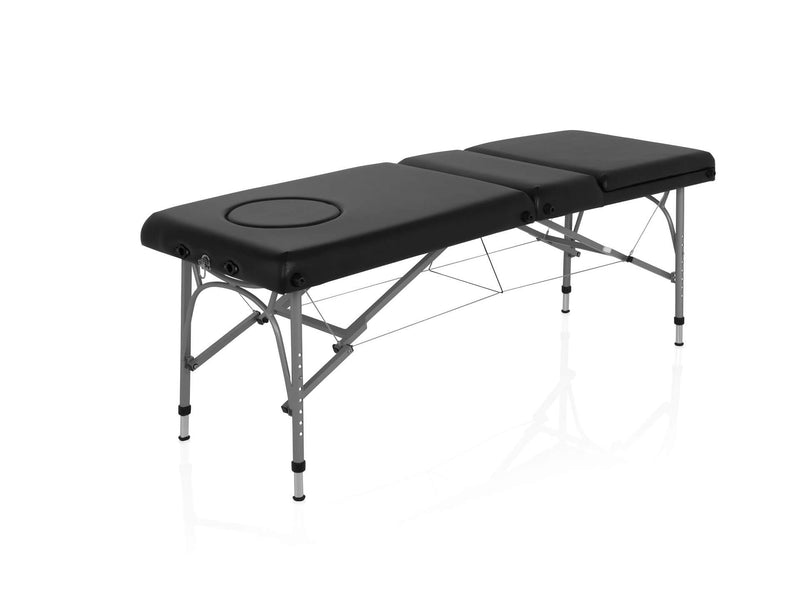 ZENGROWTH Klappbarer Massagetisch Athleten-Schwarz 63.5cm