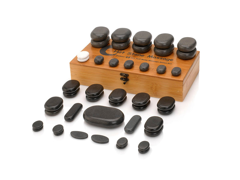 Hot-Stone-Set 17l Wärmegerät mit Display + 45 Steinen