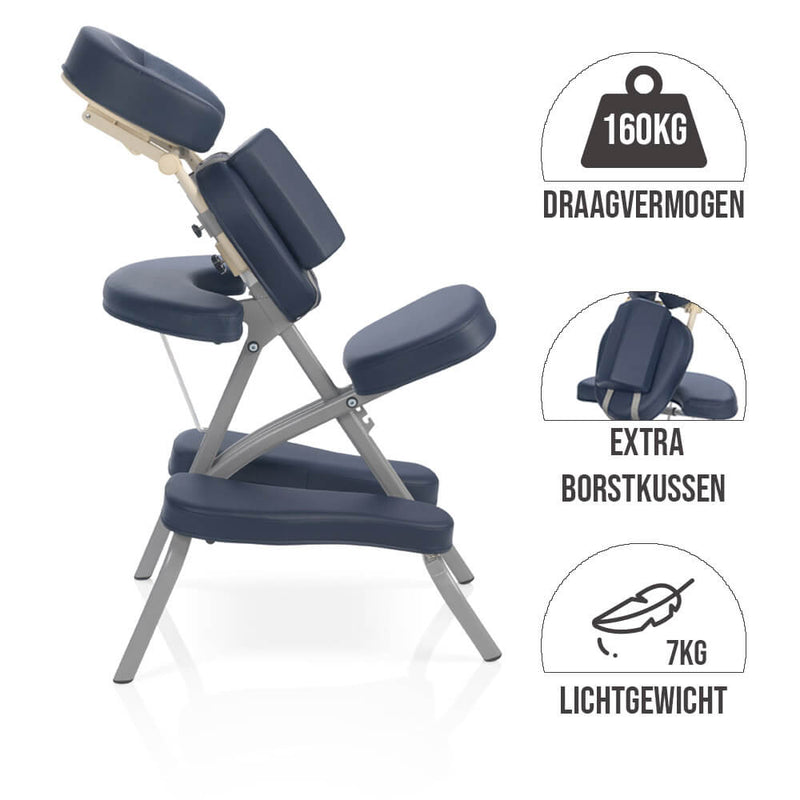 ZENGROWTH Massagestuhl Valo Klappbar Marineblau